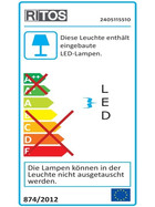 RITOS 2405115510 LED Unterbauleuchte 5,5W silber 500 mm