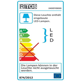 Ritos 2400110830 LED Unterbauleuchte Alpha 8W Weiß 585 mm inkl. Leuchtmittel