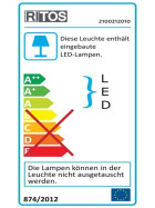 RITOS 2100212010 LED Feuchtraumleuchte Unterbauleuchte Omega 20W weiss 600 mm IP65