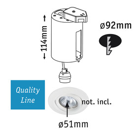 Paulmann 235 Quality Line Einbaugehäuse 51mm schwarz...