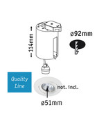 Paulmann 235 Quality Line Einbaugehäuse 51mm schwarz 230V