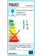 RITOS 2405210910 LED Slim Touch Schrankunterbauleuchte 9 W Kaltweiss Alu 52 cm