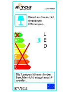 RITOS 2407111010 LED XS Schrankunterbauleuchte 10 W Warmweiss Sensor Weiss 60cm