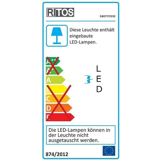 RITOS 2407111510 LED XS Schrankunterbauleuchte 15 W Warmweiss Sensor Weiss 1 m