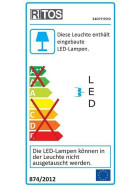 RITOS 2407111510 LED XS Schrankunterbauleuchte 15 W Warmweiss Sensor Weiss 1 m