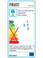 RITOS 2407114510 LED XS Schrankunterbauleuchte 4,5 W Warmweiss Sensor Weiss