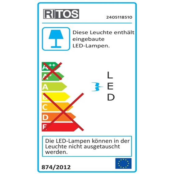 RITOS 2405118510 LED Unterbauleuchte Touch TS 800 8,5W grau 800 mm