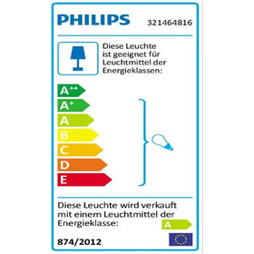 Philips 321464816 myLiving Ledino Deckeneuchte 23W Energiesparlampe Aluminium