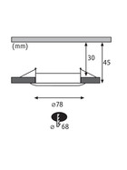 Paulmann 938.71 LED Coin Slim 6,8W Eisen gebürstet IP44 inkl. Leuchtmittel