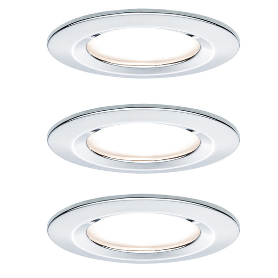 Paulmann 938.74 LED Coin Slim Einbauleuchten Set 3x6,8W...