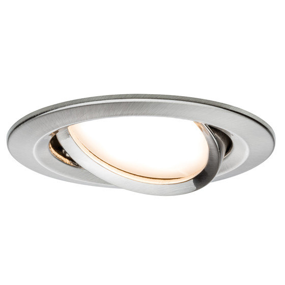 Paulmann 938.66 LED Coin Slim 6,8W Eisen gebrstet IP23 schwenkbar inkl. Leuchtmittel