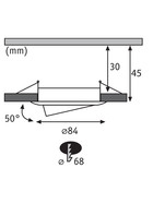 Paulmann 938.67 LED Coin Slim 6,8W Chrom IP23 schwenkbar inkl. Leuchtmittel