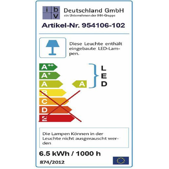 IBV 954106-102 LED Eckleuchte Kchenleuchte 6W Silber inkl. Leuchtmittel
