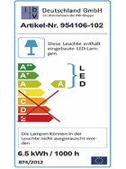 IBV 954106-102 LED Eckleuchte Küchenleuchte 6W Silber inkl. Leuchtmittel