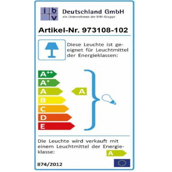 IBV 973108-102 Wandleuchte Anbauleuchte T5 8W Titan inkl. Leuchtmittel