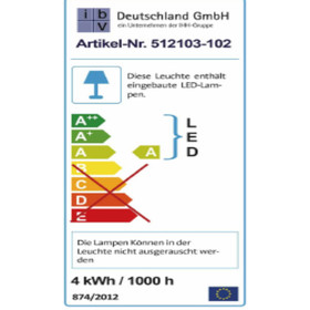IBV 512103-102 LED Spiegelleuchte Unterbauleuchte 3,3W Silber inkl. Leuchtmittel