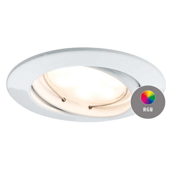 Paulmann 920.93 SMART HOME Einbauleuchte Coin LED 2,4W Wei matt mit App-Steuerung inkl. Leuchtmittel