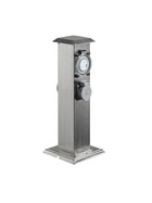 IBV 400166-012 Energiestation Energiesäule 2x Steckdosen IP44 mit Zeitschaltung Edelstahl