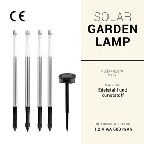 IBV 400171-102 4er Set LED Solar Erdspieß Leuchte...