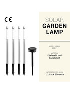 IBV 400171-102 4er Set LED Solar Erdspieß Leuchte IP44 Edelstahl Solarleuchte