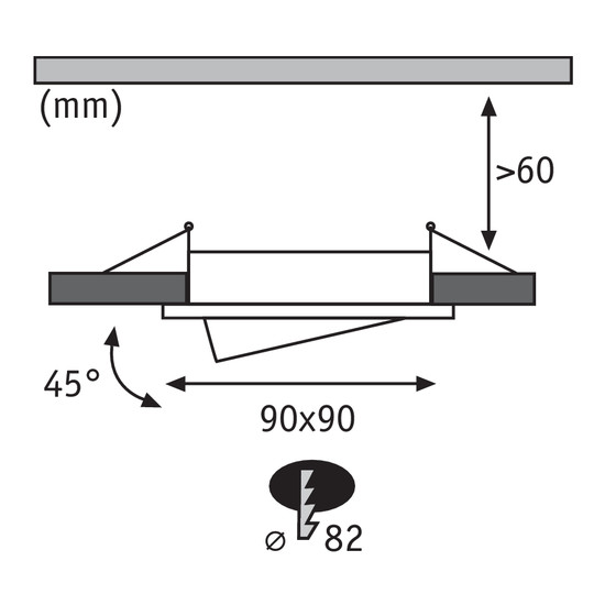 Paulmann 926.32 Premium Line Einbauleuchten Set 6 x28 W Halogen Aluminium geb. IP23