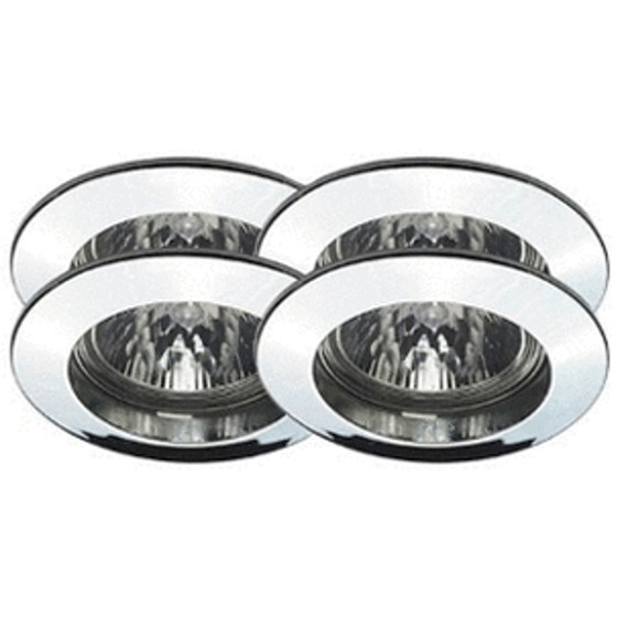 Paulmann 993.56 4er Set Einbauleuchten Halo 4x35W GU5,3 Chrom inkl. Leuchtmittel