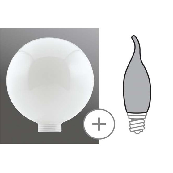 Paulmann 875.80 Deco Artikel Globe 80mm Glas ESL Kugel Opal