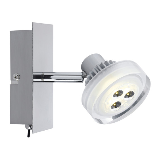 Paulmann 601.95 Gloria LED Strahler 1x5W Nickel gebrstet inkl. Leuchtmittel