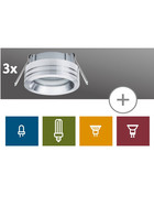 3er Set Paulmann 925.96 2Easy Einbauleuchten Curl Einbauring exkl. Leuchtmittel