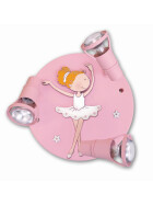 WALDI 65255.0 Kinderleuchte Deckenleuchte Ballerina rosa max.3x40W E14 exkl. Leuchtmittel