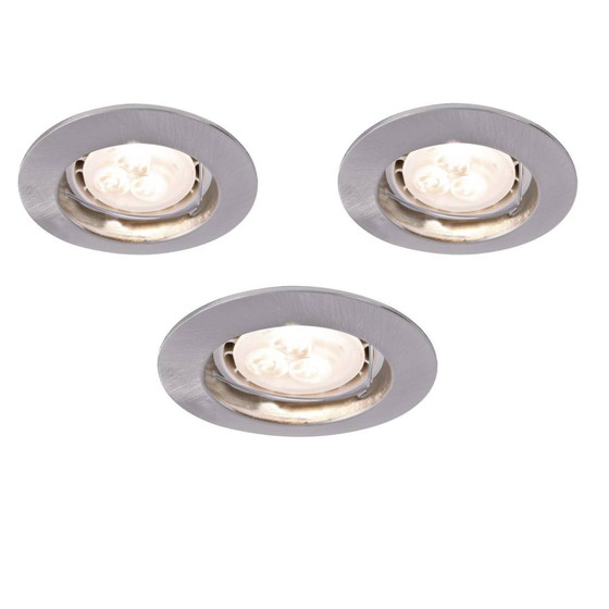 Paulmann 926.58 EBL Set starr LED 3x4W Gu10 Eisen gebürstet