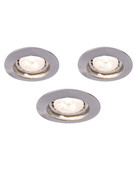 Paulmann 926.58 EBL Set starr LED 3x4W Gu10 Eisen gebürstet