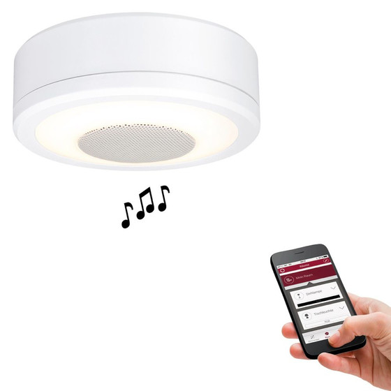 Paulmann 920.96 SmartHome LED Deckenleuchte LightSound 6W Bluetooth Lautsprecher und Dimmfunktion