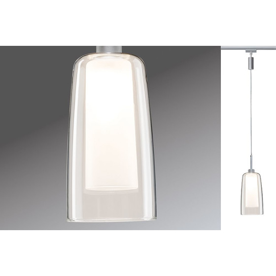 Paulmann 953.60 URail LED Pendulum Arido 3W Chrom matt Glas klar satiniert inkl. Leuchtmittel