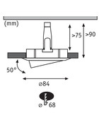 Paulmann 936.02 Einbauleuchte Nova LED 1x7W GU10 Aluminium dimmbar schwenkbar inkl. Leuchtmittel