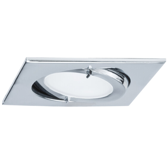 Paulmann 935.35 Möbeleinbauleuchten-Set Quadro max.20W G4 schwenkbar Chrom exkl. Leuchtmittel