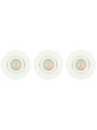3er Set Light Topps LT1255130 LED Einbaustrahler Einbauleuchte 3x5,5W schwenkbar Weiss
