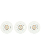 3er Set Light Topps LT1255130 LED Einbaustrahler Einbauleuchte 3x5,5W schwenkbar Weiss