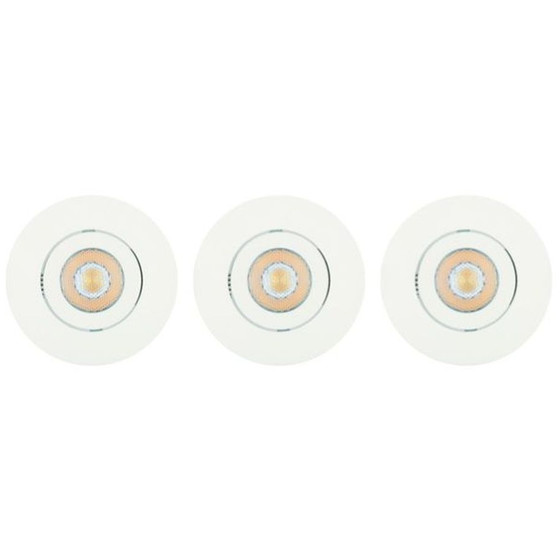 3er Set Light Topps LT 1255130 Einbaustrahler Einbauleuchte Weiss schwenkbar