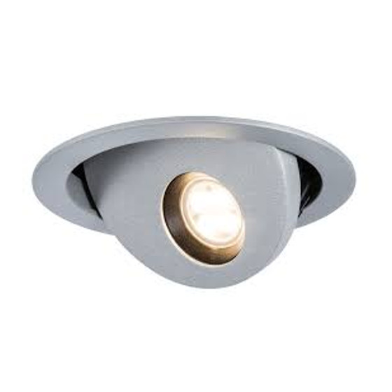 Paulmann 927.30 LED Einbauleuchte Ostra schwenkbar 8,7W Alu IP44 Warmweiss