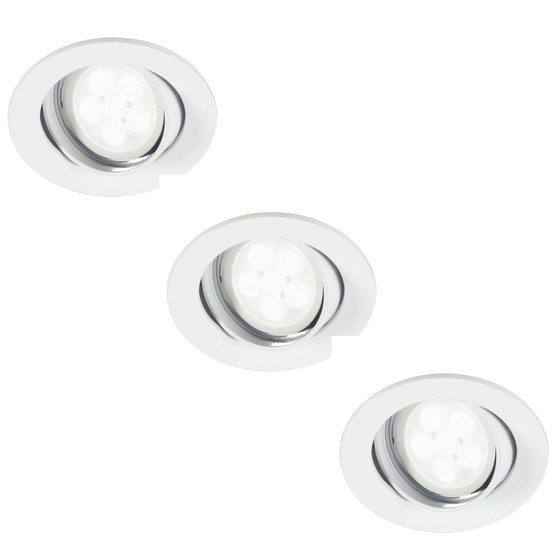 3er Set Light Topps LT1385230 LED Einbaustrahler Warmweiß 3x6,8W dimmbar Weiß