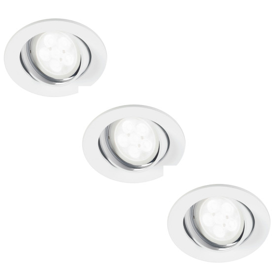 3er Set Light Topps LT1385230 LED Einbaustrahler Warmwei 3x6,8W dimmbar Wei