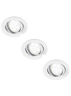 3er Set Light Topps LT1385230 LED Einbaustrahler Warmweiß 3x6,8W dimmbar Weiß