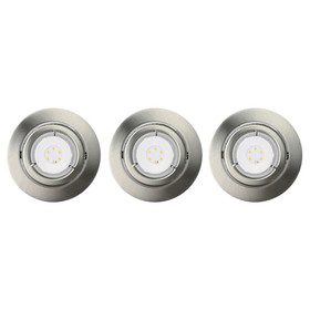 3er Set LED Einbaustrahler 3x6,2W GU10 schwenkbar 25°...