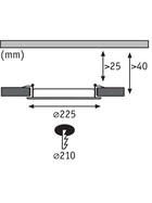 Paulmann 500.29 SmartHome LED Einbaupanel rund 13,5W Eisen Weißlichtsteuerung