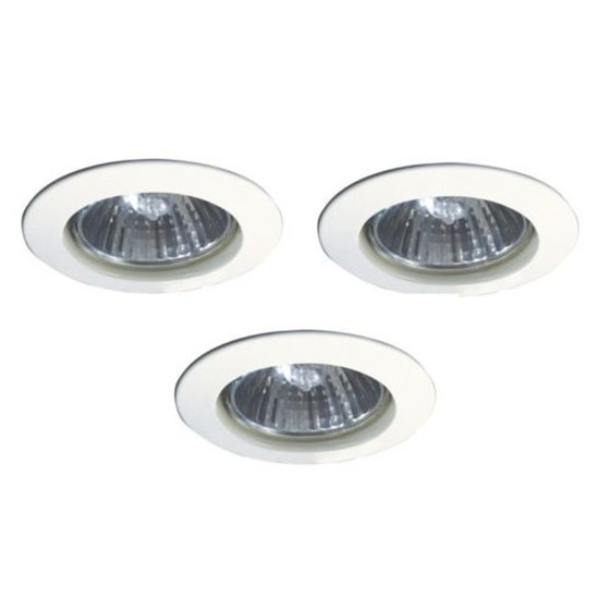 3er Set Paulmann 922.00 Premium Einbauleuchte 3x50W IP44 Weiß inkl Halogen Leuchtmittel