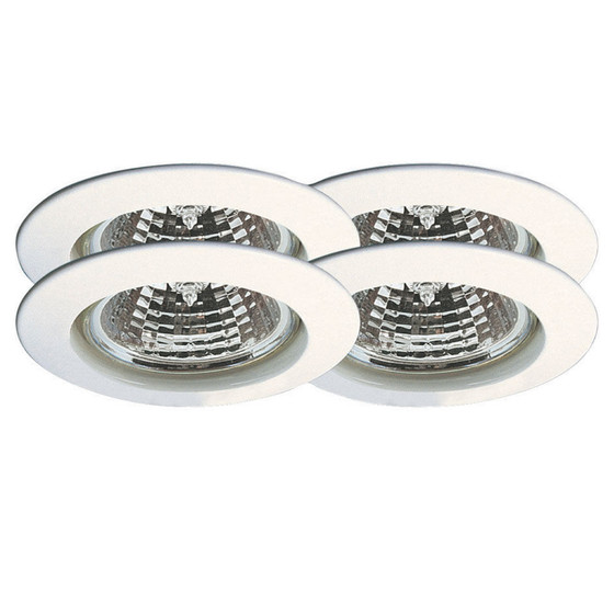Paulmann 993.53 4er Set Einbauleuchten Halo 4x35W GU5,3 Weiß inkl. Leuchtmittel
