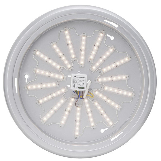 Brilliant G94154/11 Vigor LED Wand und Deckenleuchte 20W warmwei Metall 1200 lm