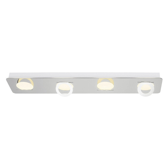 Brilliant G19194/15 Doors Round LED Balken Strahler 4x9W warmweiß Met