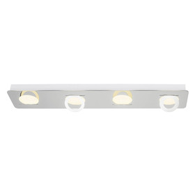 Brilliant G19194/15 Doors Round LED Balken Strahler 4x9W warmweiß Metall 2520 lm